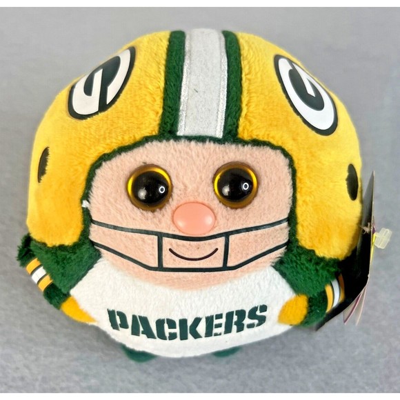 TY Beanie Ballz NFL Green Bay Packers Plush 2012 Retired - Picture 1 of 5